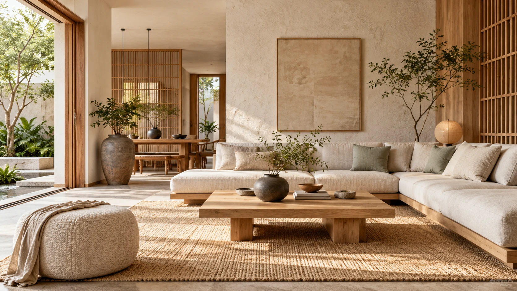 Japandi Serenity Blossoms in India with Foyer2Attic Expertise