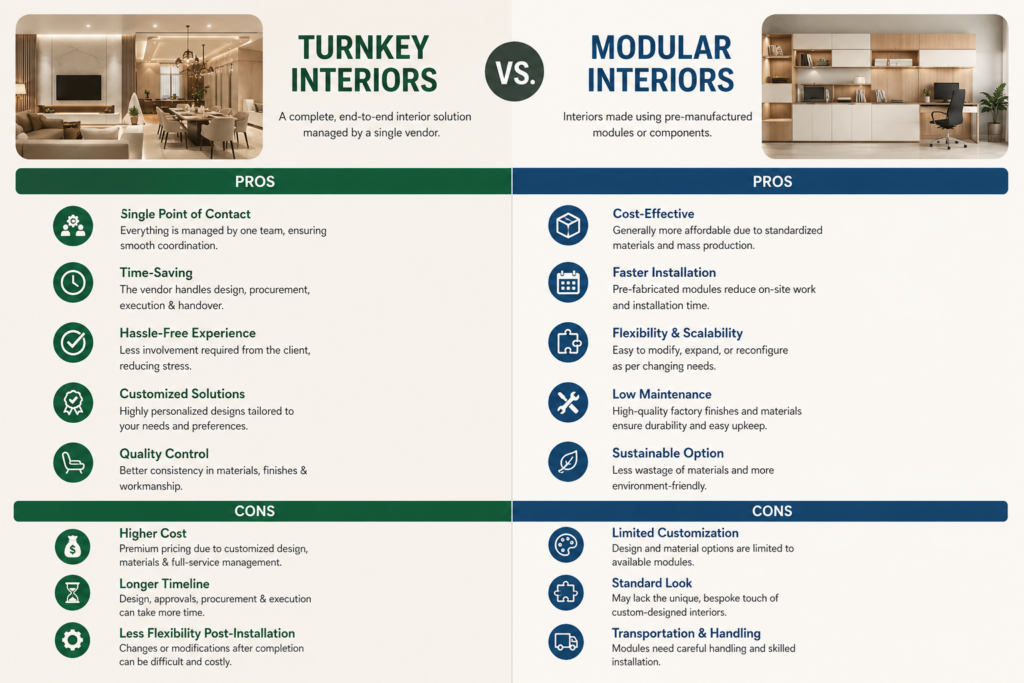 turnkey vs modular interiors